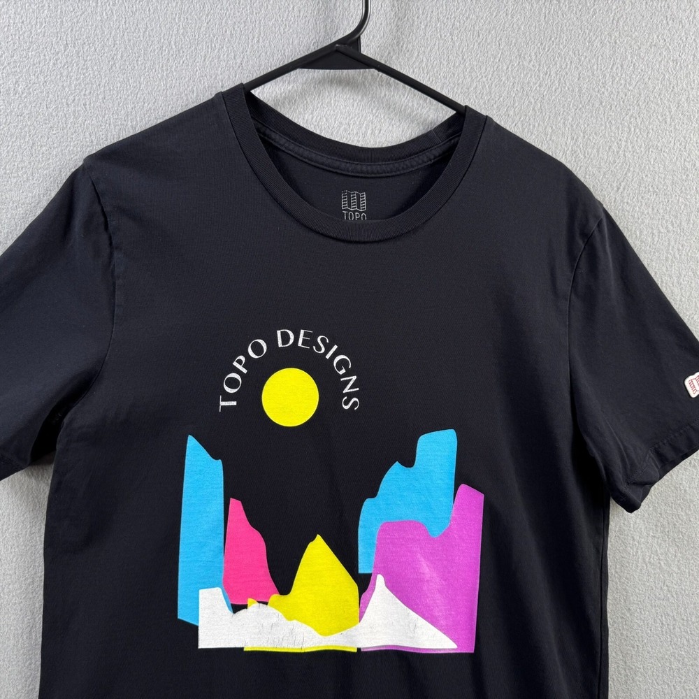 Topo Designs Shirt Mens Small Black Short Sleeve Tee